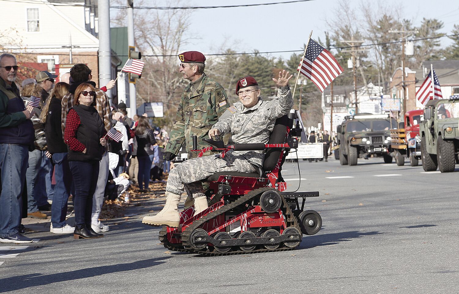 Big crowd turns out for Veterans Day in Schouler Park